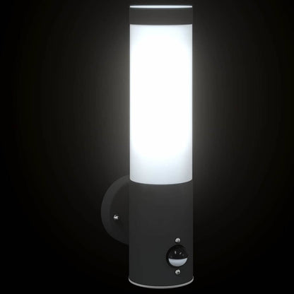 Outdoor Wall Light Black 12 x 8.5 x 29 cm
