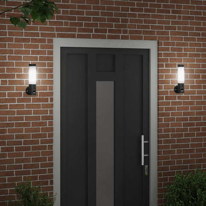 Outdoor Wall Light 2 pcs Black 12 x 8.5 x 29 cm