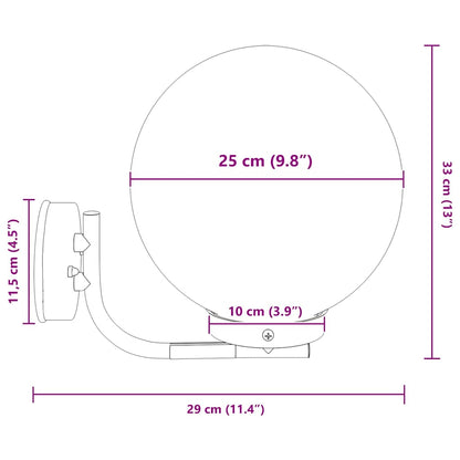 Outdoor Wall Light Silver 29 x 25 x 33 cm