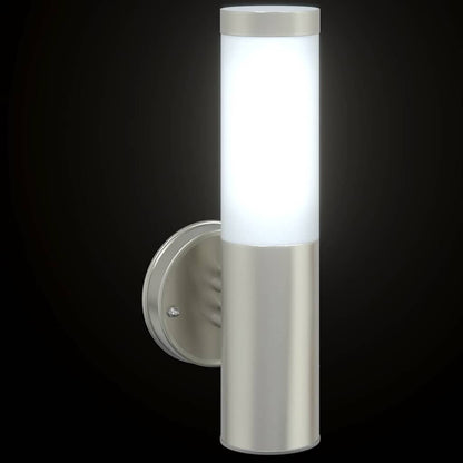 Outdoor Wall Light Silver 15 x 7.5 x 33 cm