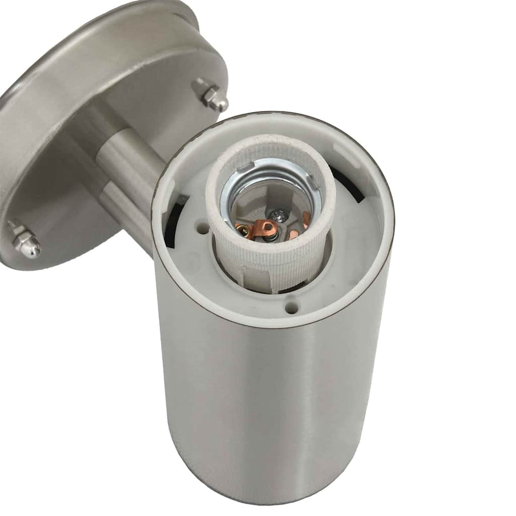 Outdoor Wall Light 2 pcs Silver 15 x 7.5 x 33 cm