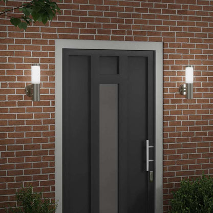 Outdoor Wall Light 2 pcs Silver 15 x 7.5 x 33 cm