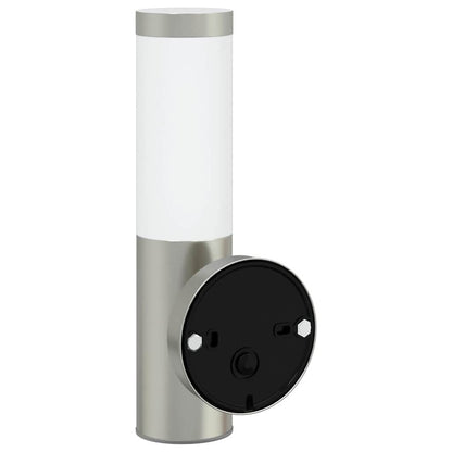 Outdoor Wall Light 2 pcs Silver 15 x 7.5 x 33 cm