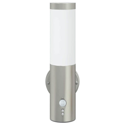 Outdoor Wall Light Silver 15 x 7.5 x 33 cm
