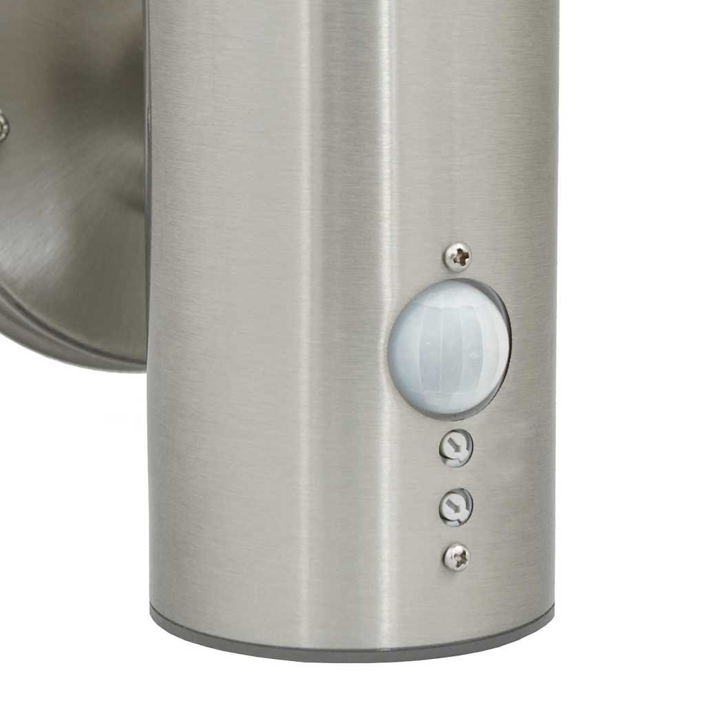 Outdoor Wall Light 2 pcs Silver 15 x 7.5 x 33 cm