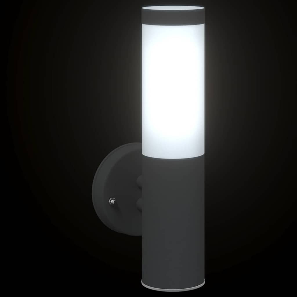 Outdoor Wall Light Black 15 x 7.5 x 33 cm