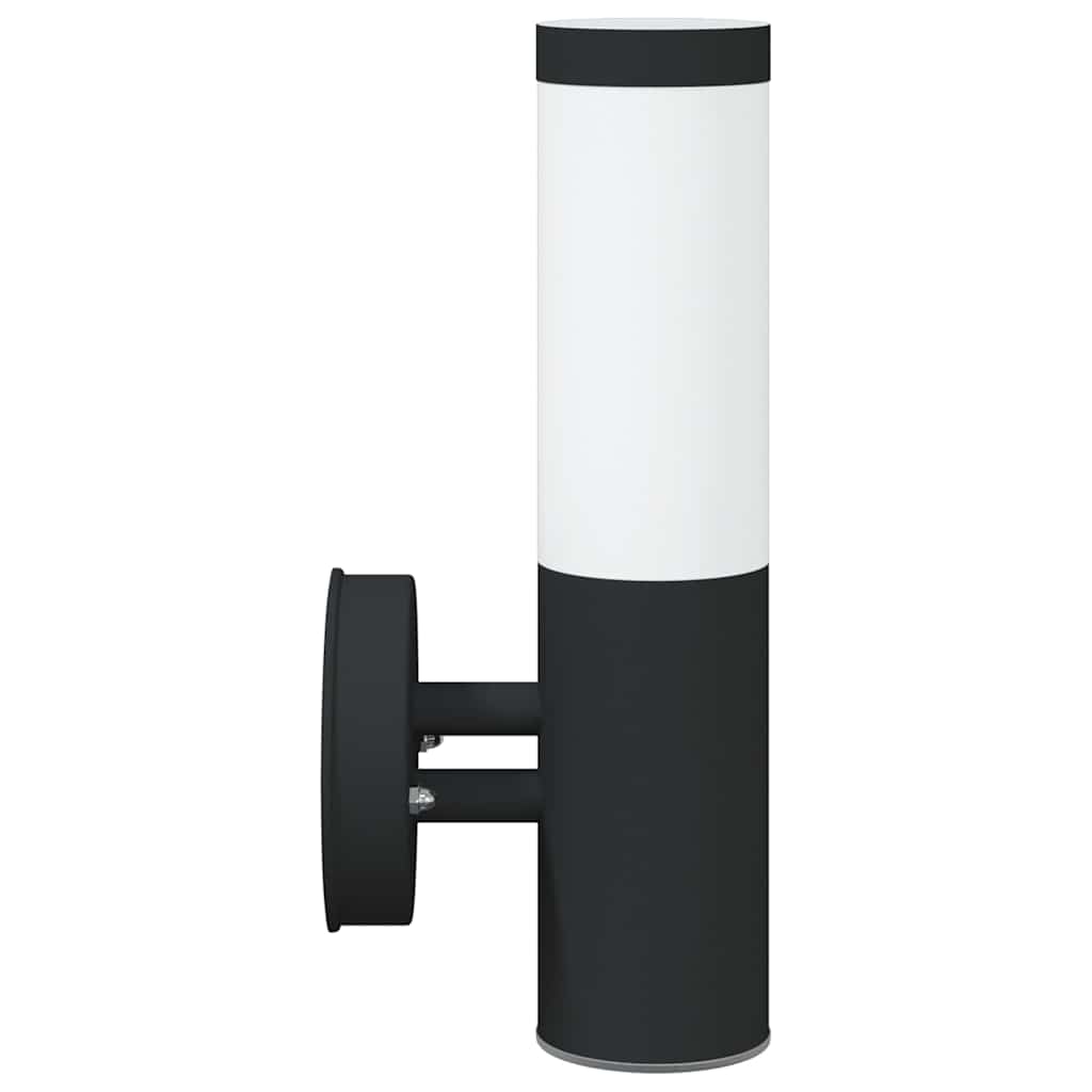 Outdoor Wall Light 2 pcs Black 15 x 7.5 x 33 cm