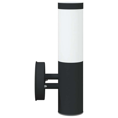 Outdoor Wall Light 2 pcs Black 15 x 7.5 x 33 cm