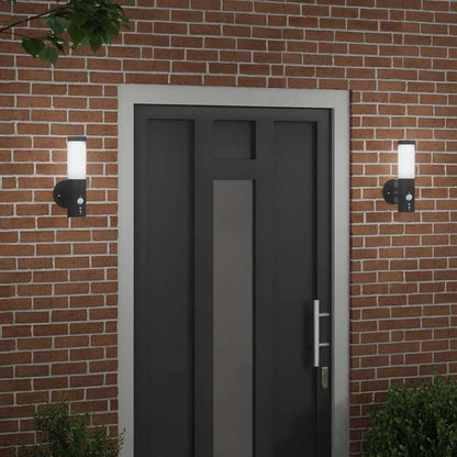 Outdoor Wall Light 2 pcs Black 15 x 7.5 x 33 cm
