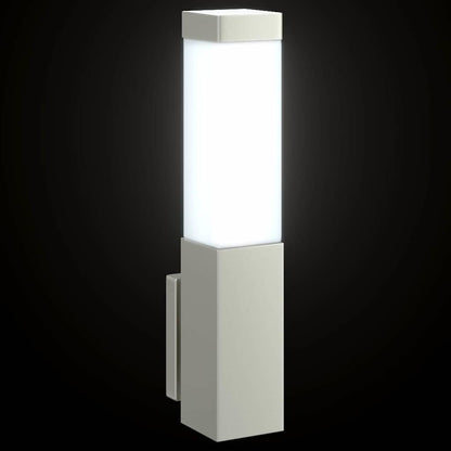 Outdoor Wall Light 2 pcs Silver 10.5 x 6 x 33 cm