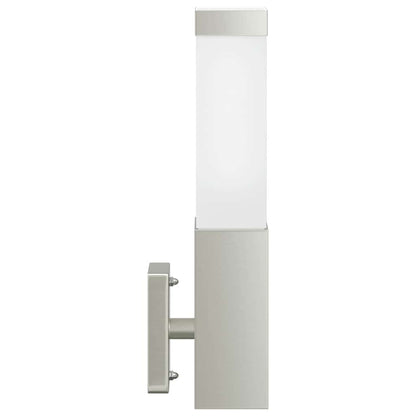 Outdoor Wall Light 2 pcs Silver 10.5 x 6 x 33 cm