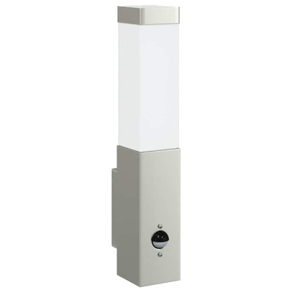 Outdoor Wall Light 2 pcs Silver 10.5 x 6 x 33 cm