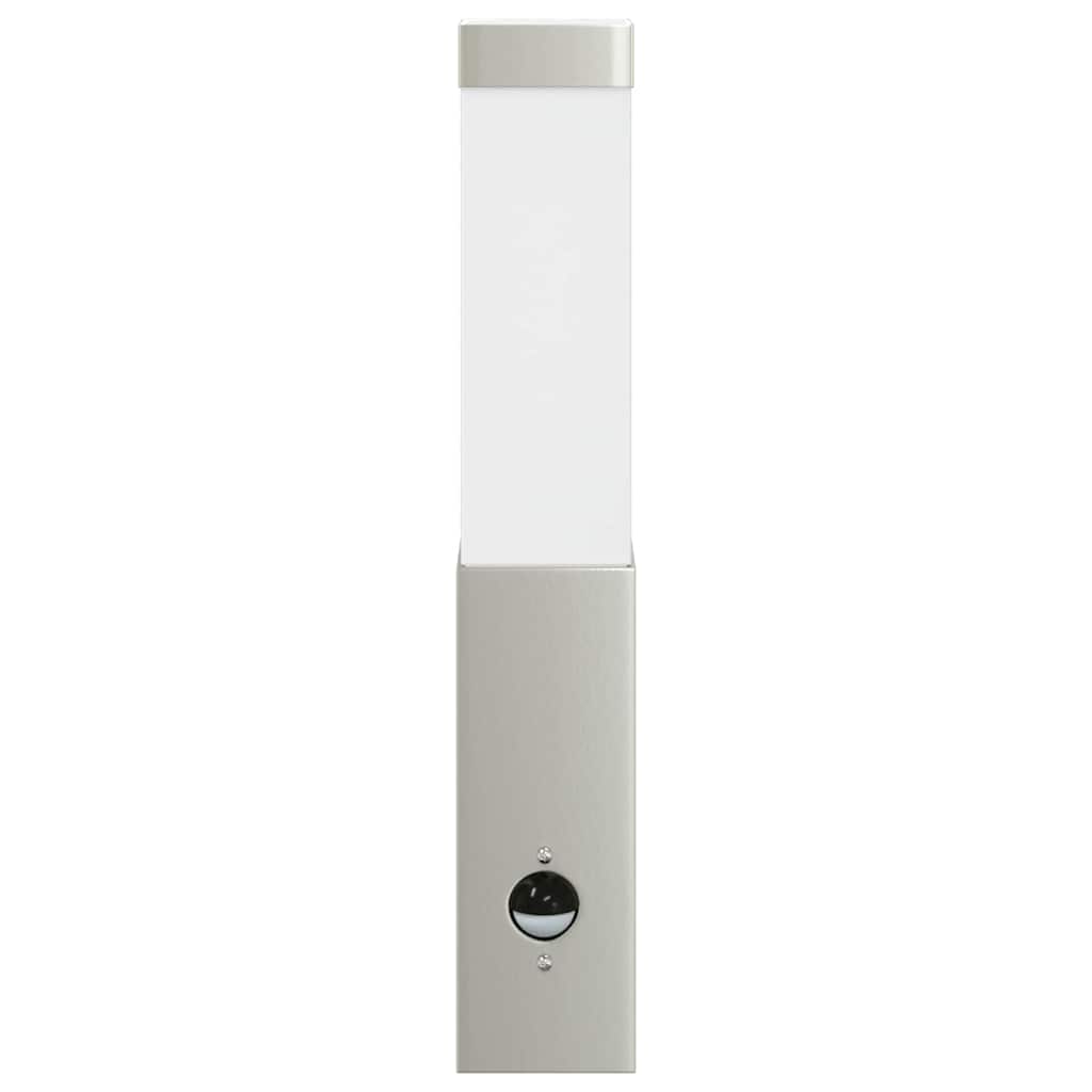 Outdoor Wall Light 2 pcs Silver 10.5 x 6 x 33 cm