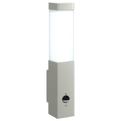 Outdoor Wall Light 2 pcs Silver 10.5 x 6 x 33 cm