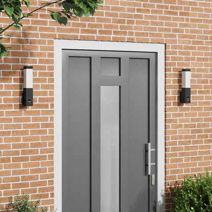 Outdoor Wall Light 2 pcs Black 10.5 x 6 x 33 cm