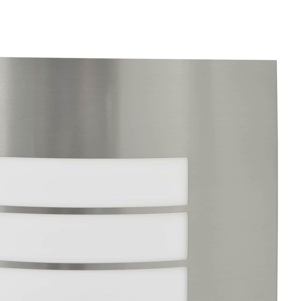 Outdoor Wall Light 2 pcs Silver 23.5 x 9 x 26 cm
