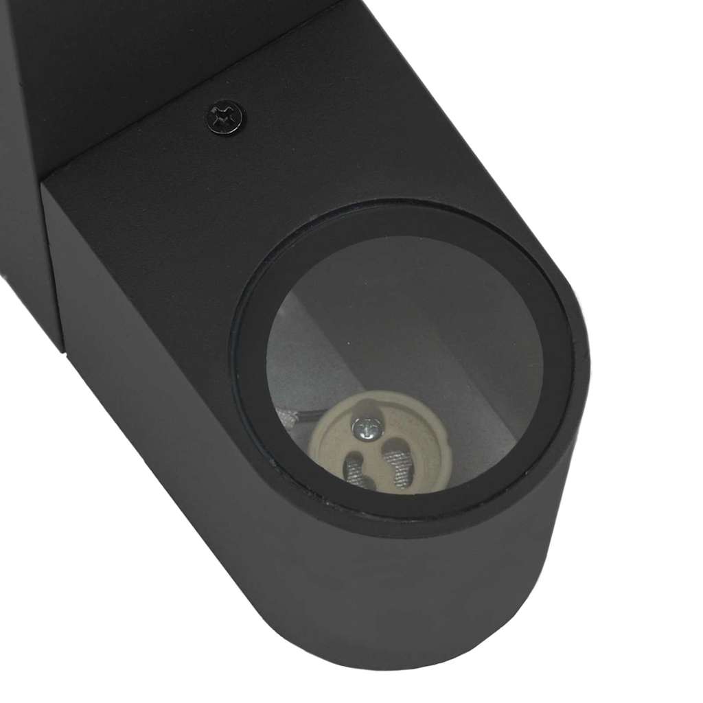 Outdoor Wall Light 2 pcs Black 12 x 7 x 15 cm Stainless Steel