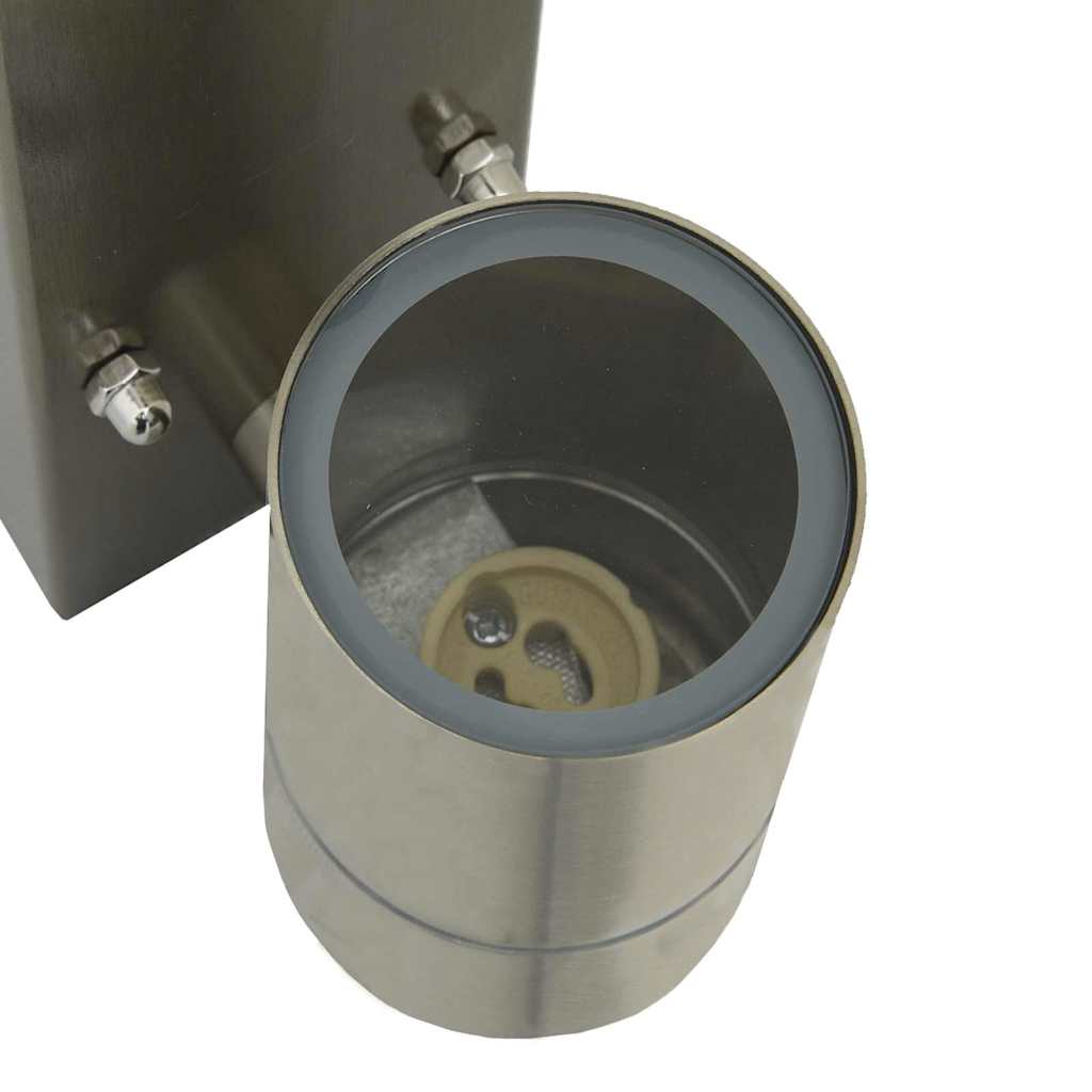 Outdoor Wall Light Silver 6.5 x 10.5 x 16 cm