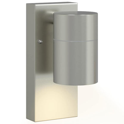 Outdoor Wall Light Silver 6.5 x 10.5 x 16 cm