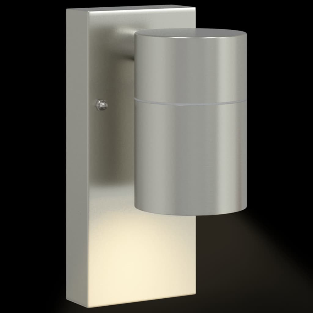 Outdoor Wall Light Silver 6.5 x 10.5 x 16 cm