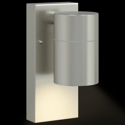 Outdoor Wall Light Silver 6.5 x 10.5 x 16 cm