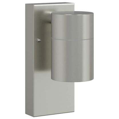 Outdoor Wall Light 2 pcs Silver 6.5 x 10.5 x 16 cm