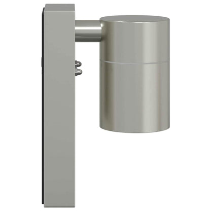 Outdoor Wall Light 2 pcs Silver 6.5 x 10.5 x 16 cm