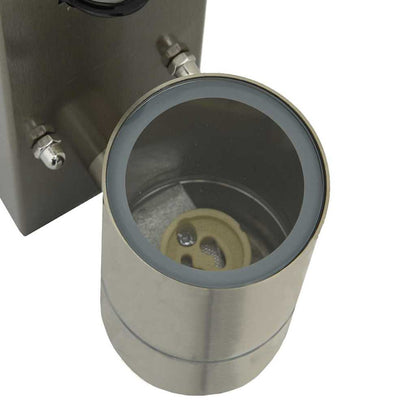 Outdoor Wall Light Silver 6.5 x 10.5 x 16 cm
