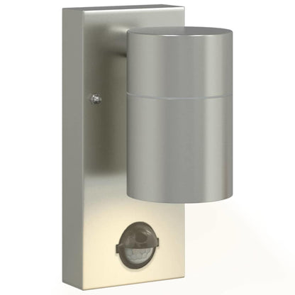 Outdoor Wall Light Silver 6.5 x 10.5 x 16 cm