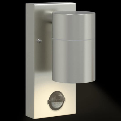 Outdoor Wall Light Silver 6.5 x 10.5 x 16 cm