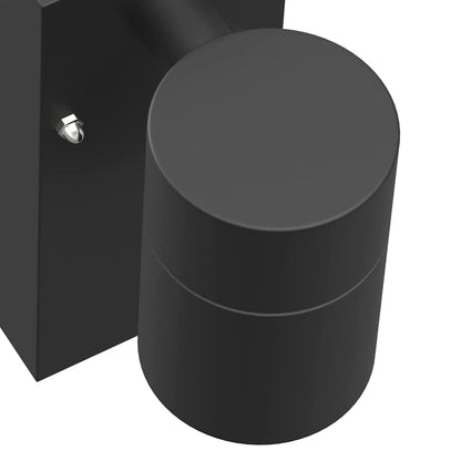 Outdoor Wall Light 2 pcs Black 6.5 x 10.5 x 16 cm