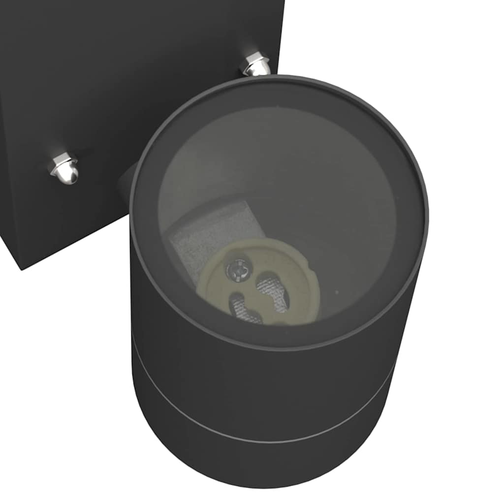 Outdoor Wall Light 2 pcs Black 6.5 x 10.5 x 16 cm