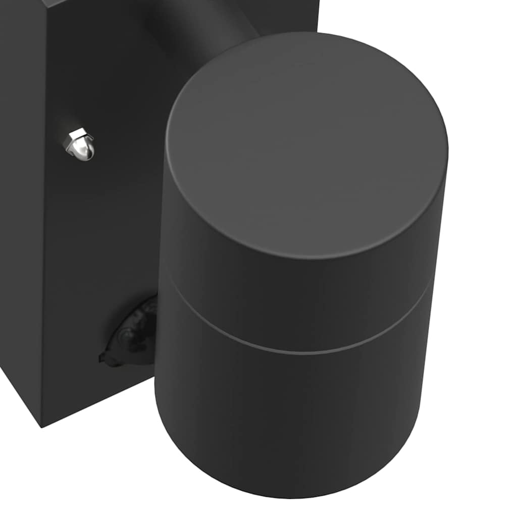 Outdoor Wall Light 2 pcs Black 6.5 x 10.5 x 16 cm