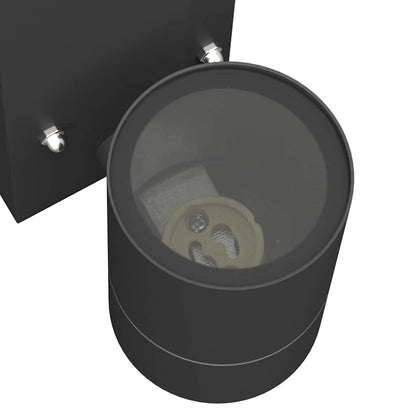 Outdoor Wall Light 2 pcs Black 6.5 x 10.5 x 16 cm