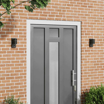 Outdoor Wall Light 2 pcs Black 6.5 x 10.5 x 16 cm