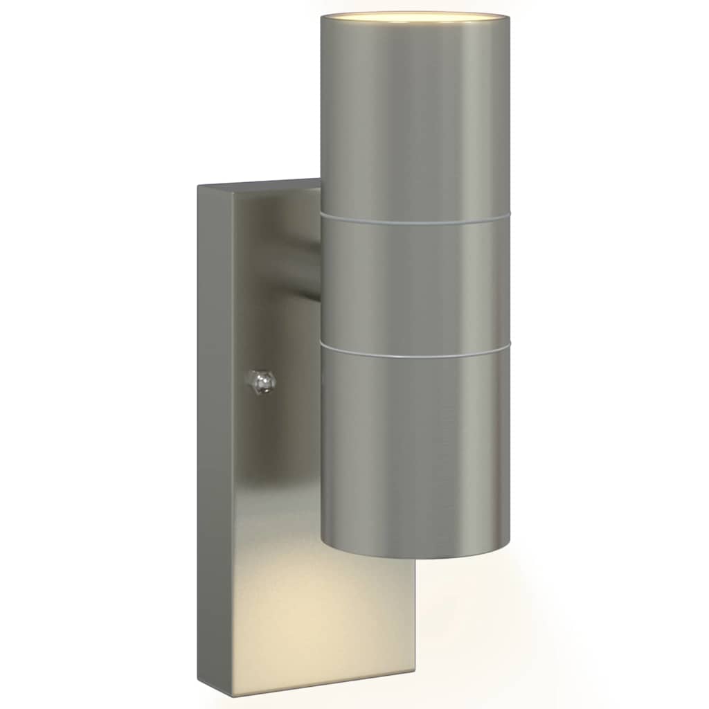 Outdoor Wall Light Silver 7 x 10 x 22 cm