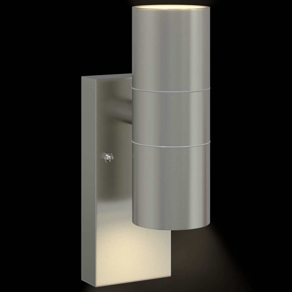 Outdoor Wall Light Silver 7 x 10 x 22 cm