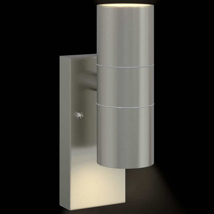 Outdoor Wall Light Silver 7 x 10 x 22 cm