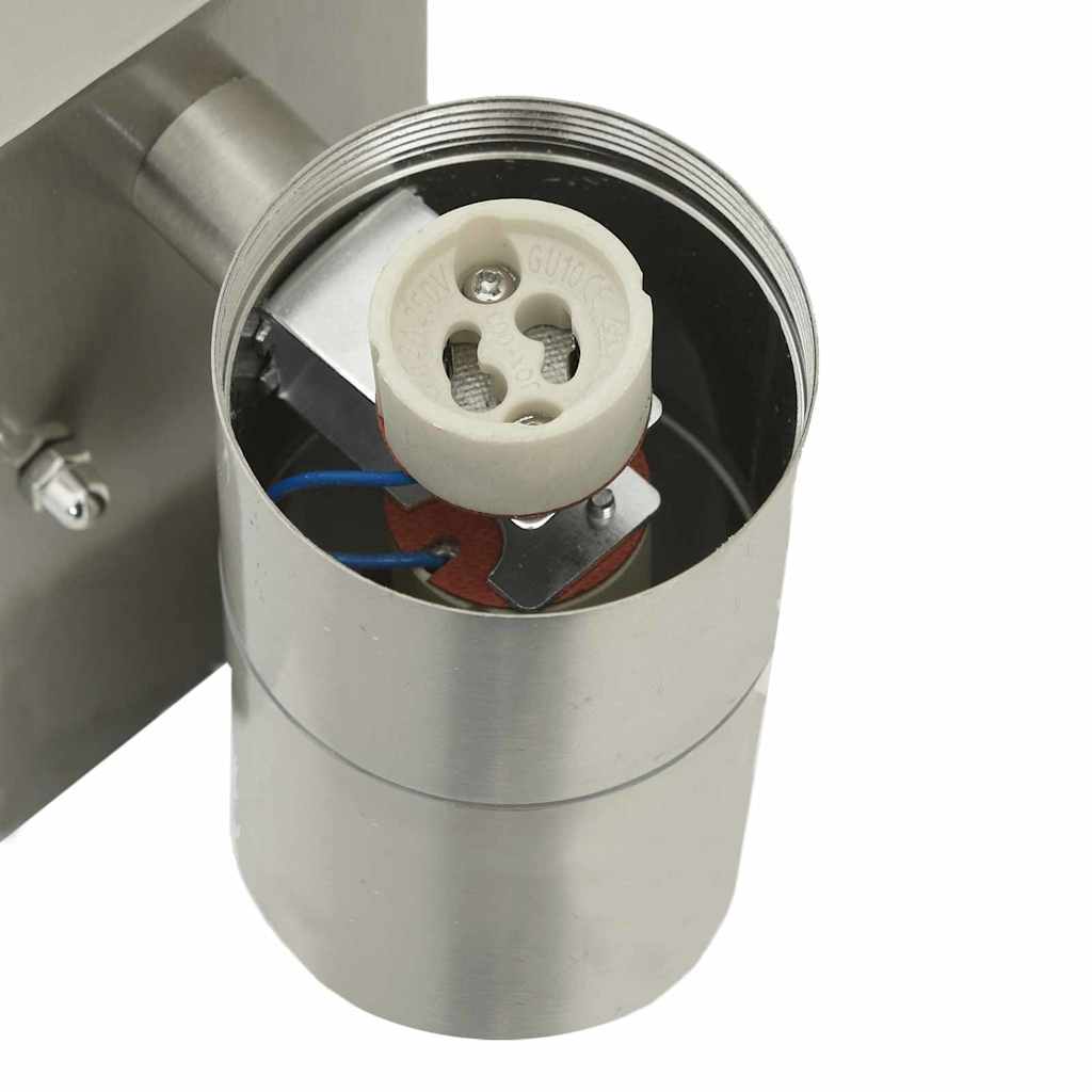 Outdoor Wall Light 2 pcs Silver 7 x 10 x 22 cm