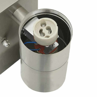Outdoor Wall Light 2 pcs Silver 7 x 10 x 22 cm