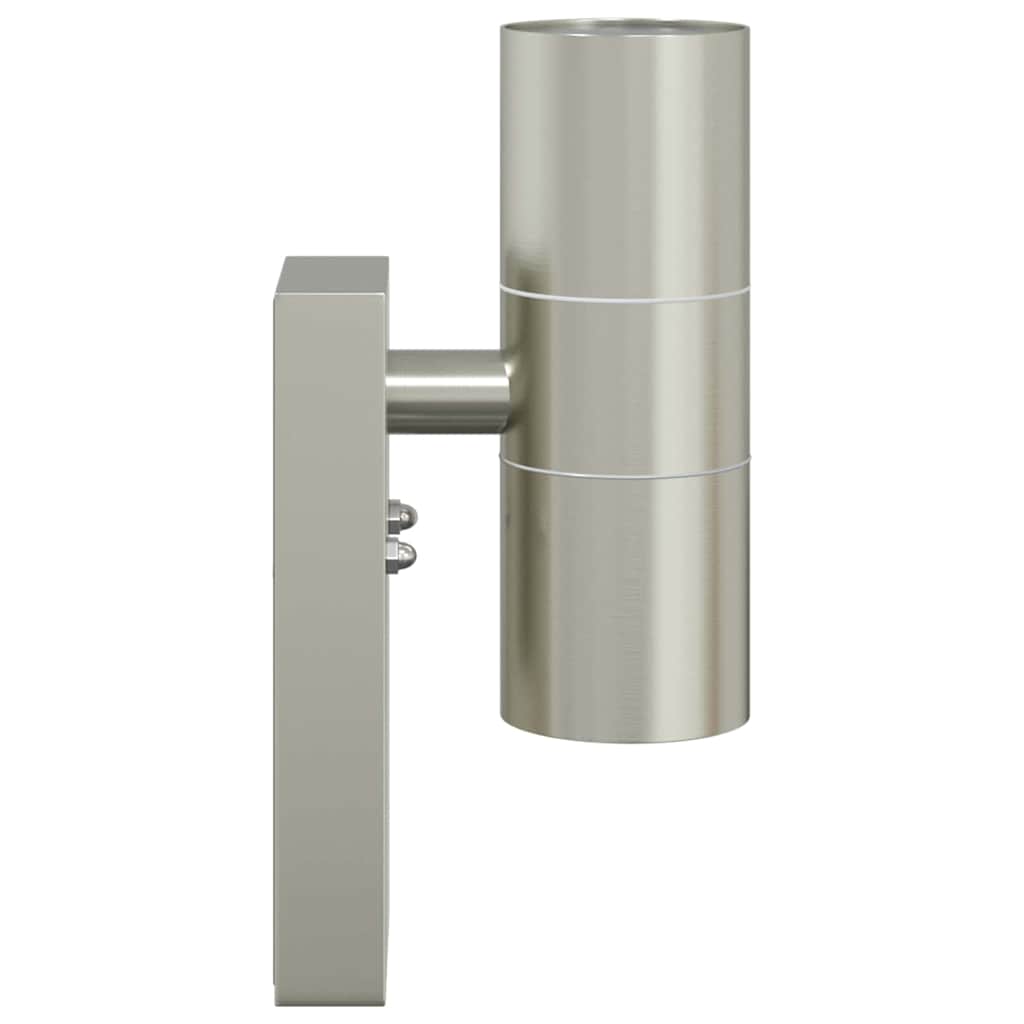 Outdoor Wall Light 2 pcs Silver 7 x 10 x 22 cm