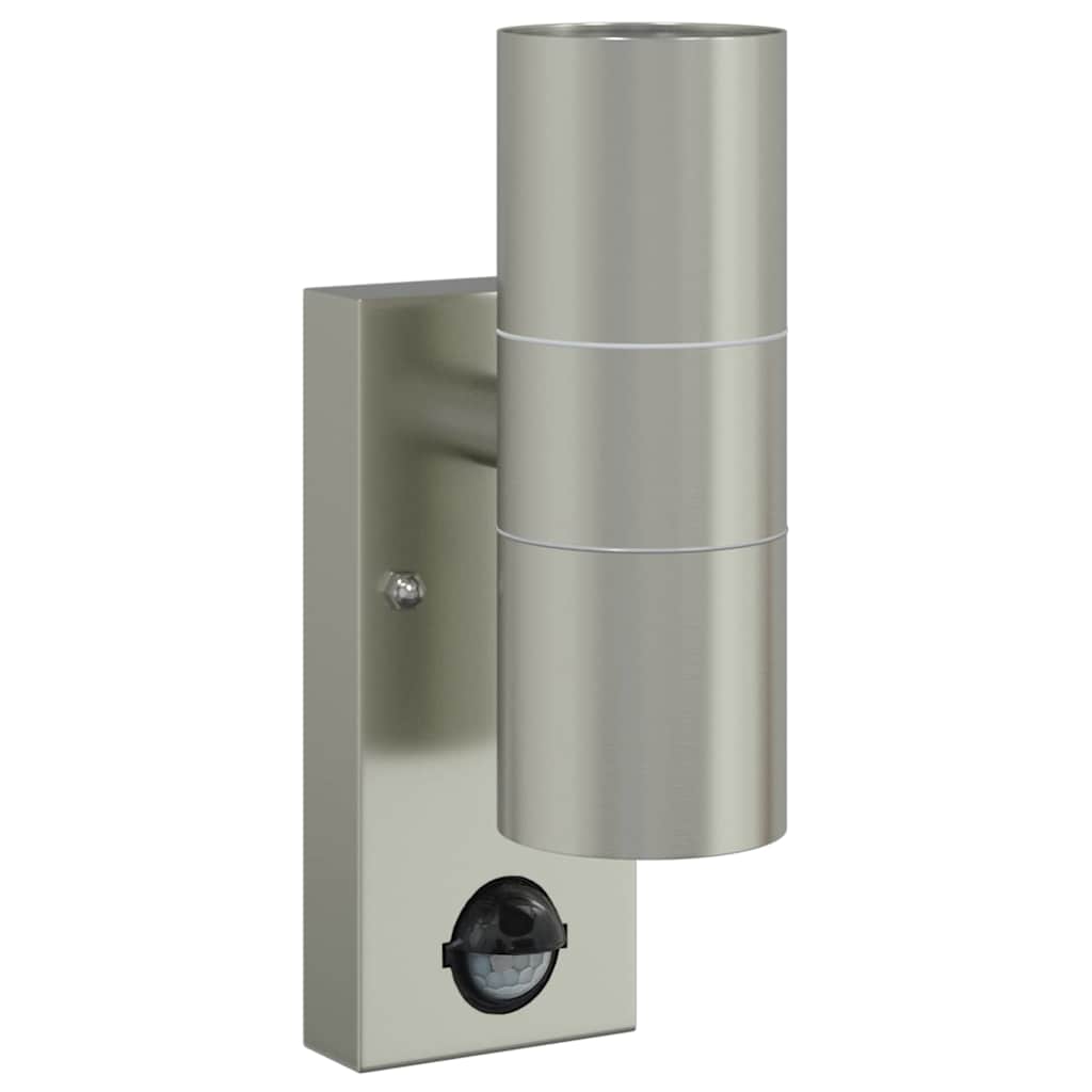 Outdoor Wall Light Silver 7 x 10 x 22 cm