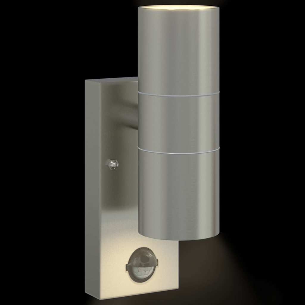 Outdoor Wall Light Silver 7 x 10 x 22 cm