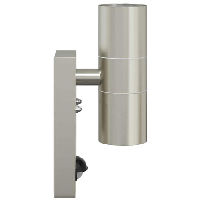 Outdoor Wall Light 2 pcs Silver 7 x 10 x 22 cm