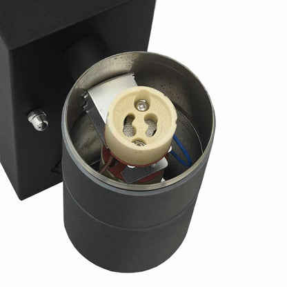 Outdoor Wall Light Black 7 x 10 x 22 cm
