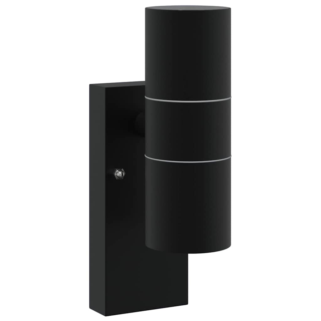 Outdoor Wall Light 2 pcs Black 7 x 10 x 22 cm