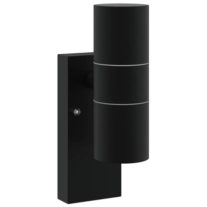 Outdoor Wall Light 2 pcs Black 7 x 10 x 22 cm