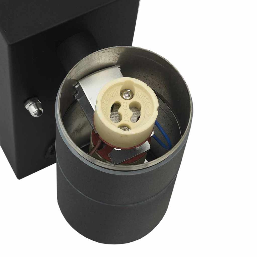 Outdoor Wall Light 2 pcs Black 7 x 10 x 22 cm