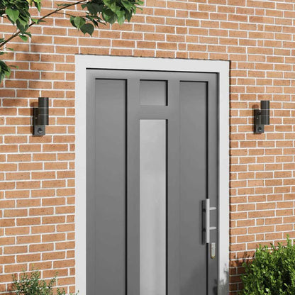 Outdoor Wall Light 2 pcs Black 7 x 10 x 22 cm