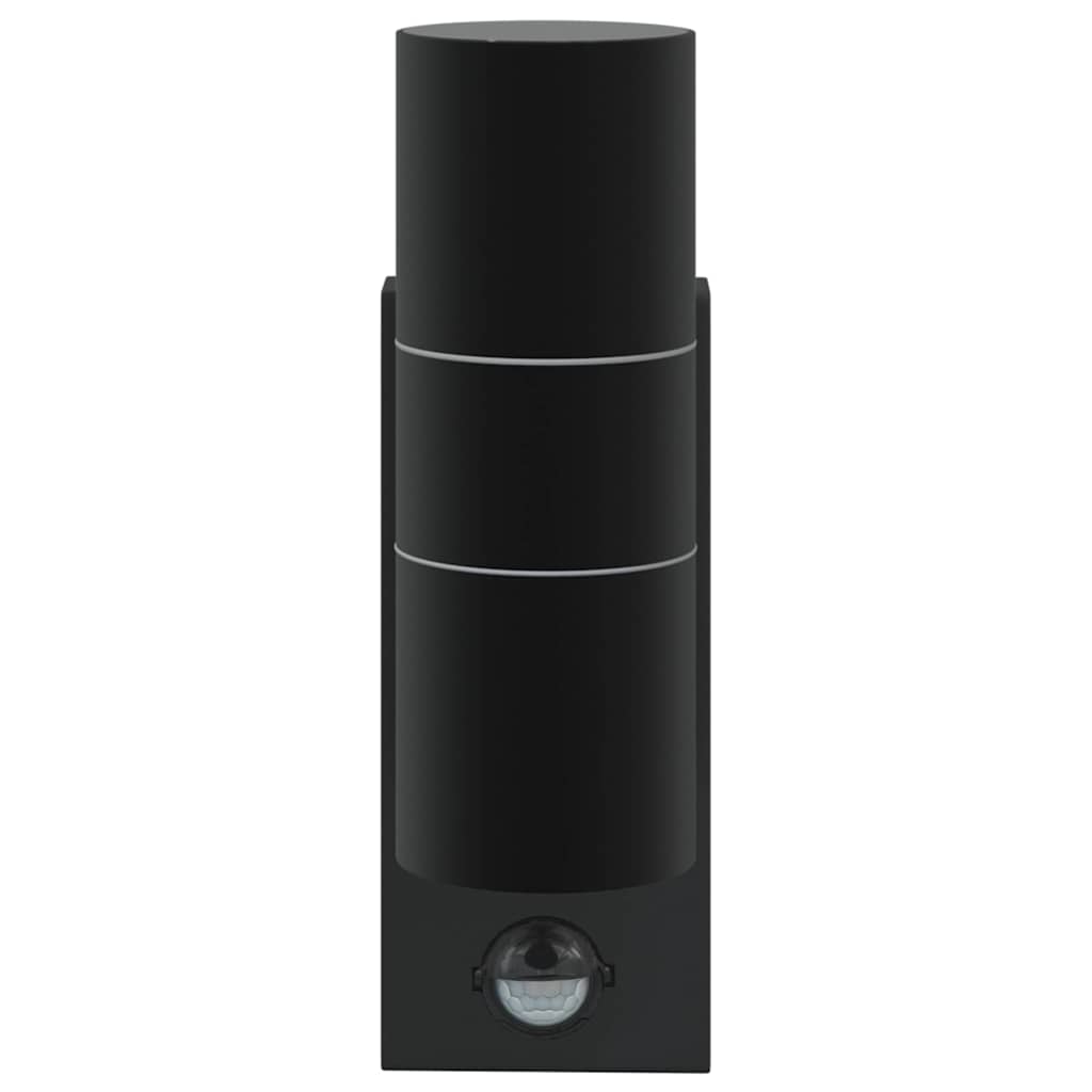 Outdoor Wall Light 2 pcs Black 7 x 10 x 22 cm